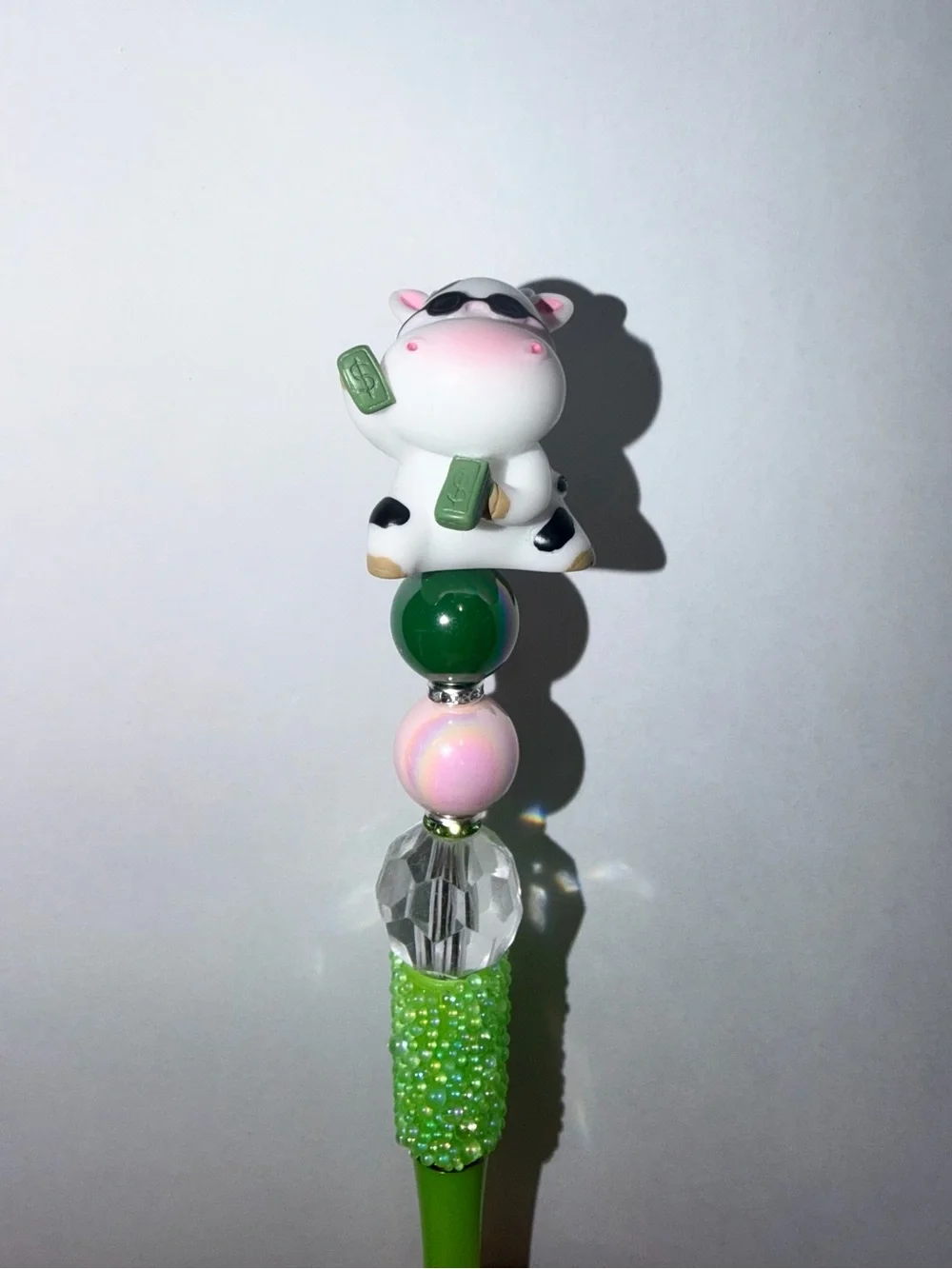 Cute Cow Beaded Pen